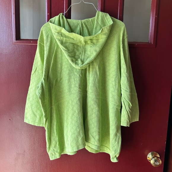 CJ Banks Light Green Knit Sweater - Picture 3 of 5